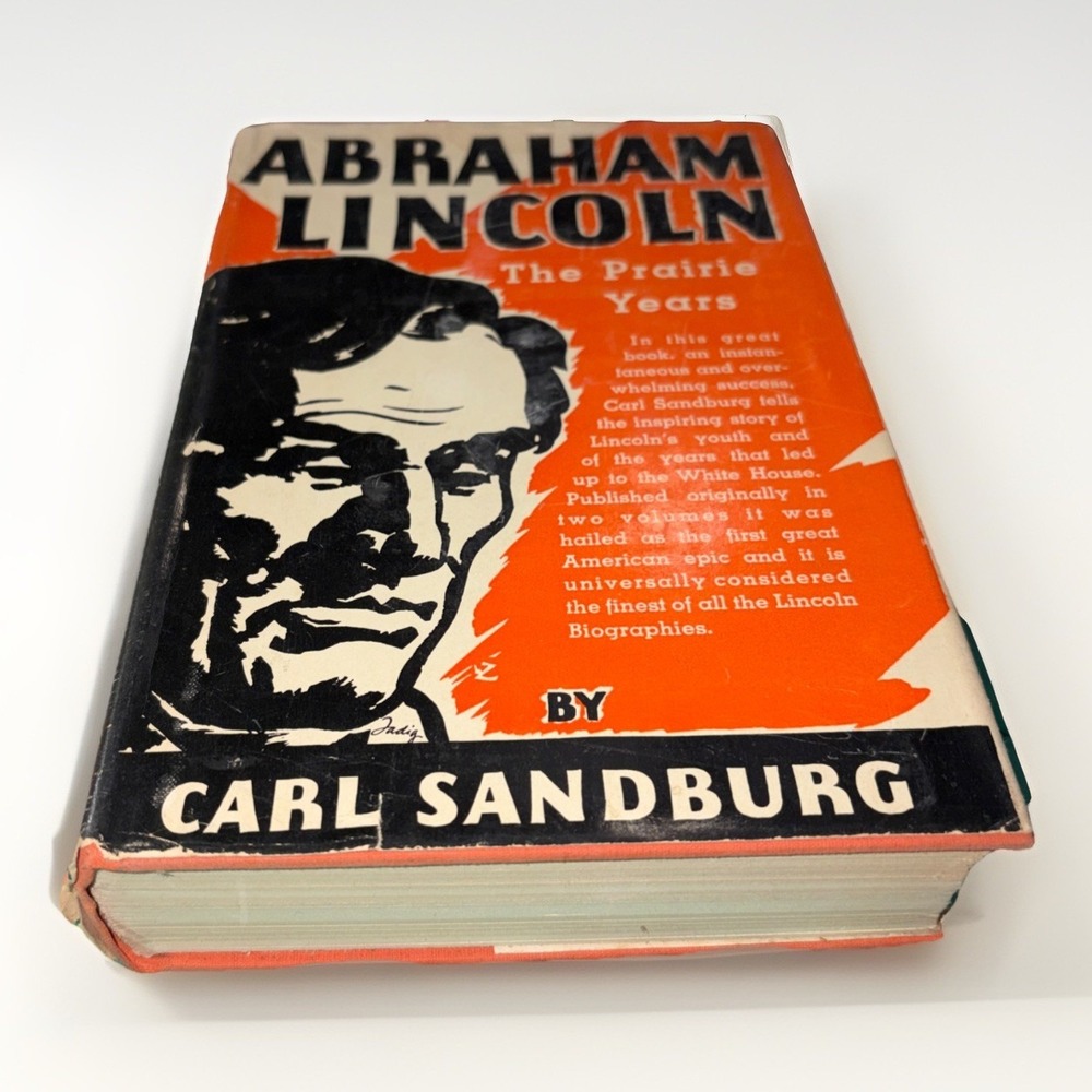 Abraham Lincoln‎ The Prairie Years Carl Sandburg Blue Ribbon Books 1926 HC DJ